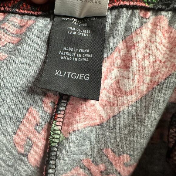 Srircha Hot Sauce Pajamas Mens Extra Large Black Red AOP Lounge Pants FLAW - Picture 11 of 13